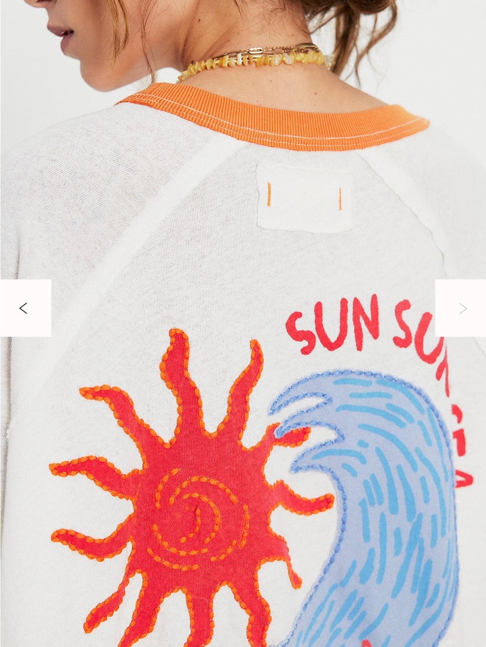We The Free Giulia Embroidered Ringer Tee - Picture 4 of 7